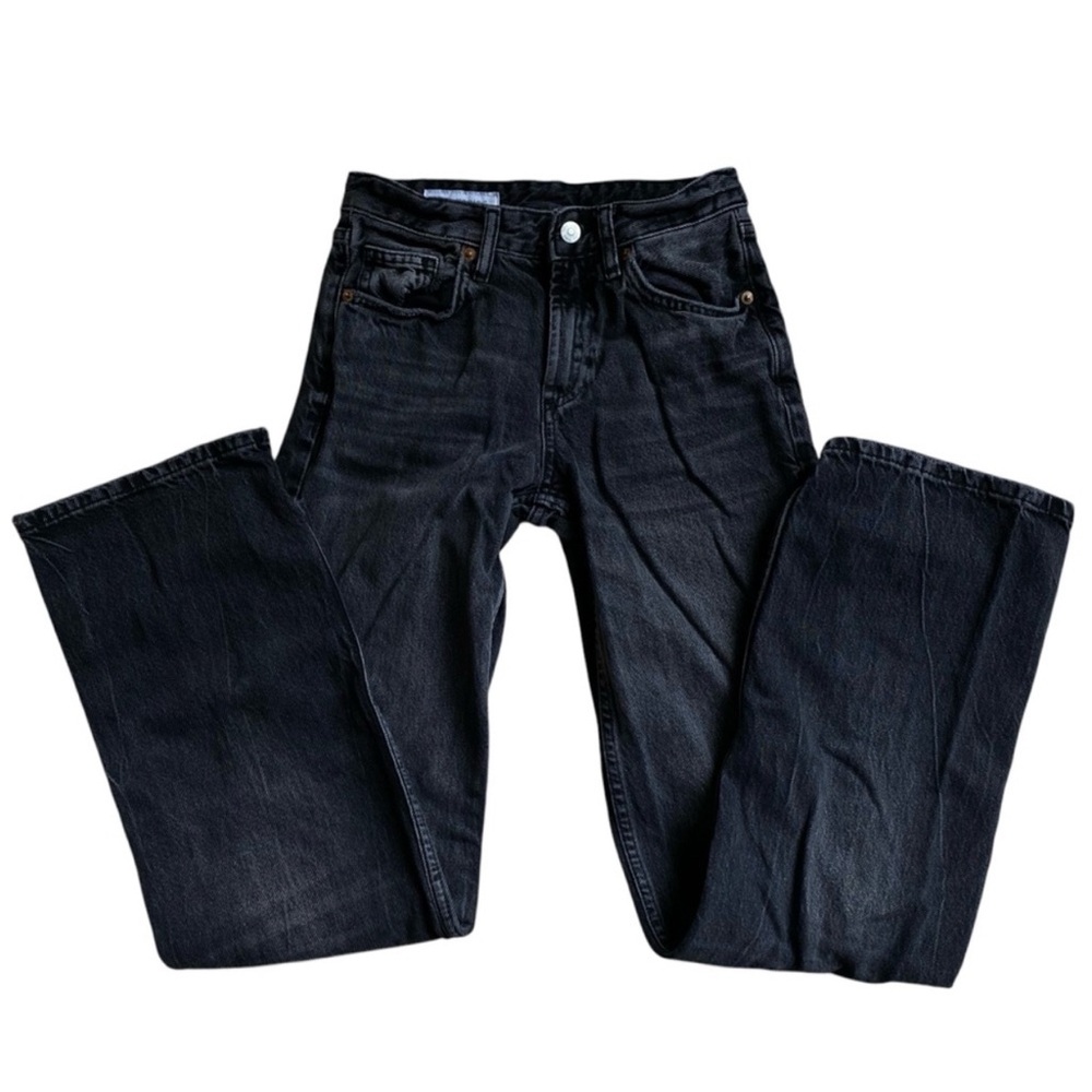 Zara Woman's Wide Leg Black Jeans - 2